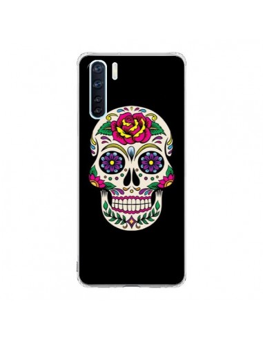 Coque Oppo Reno3 / A91 Tête de Mort Mexicaine Multicolore Noir - Laetitia