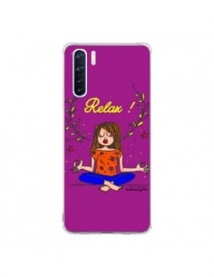 Coque Oppo Reno3 / A91 Fille Relax Zen Yoga -...