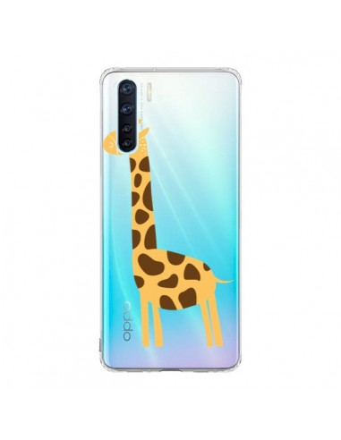 Coque Oppo Reno3 / A91 Girafe Giraffe Animal Savane Transparente - Petit Griffin