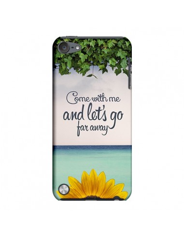 Coque Let's Go Far Away Flower Fleur Tournesol pour iPod Touch 5 - Eleaxart