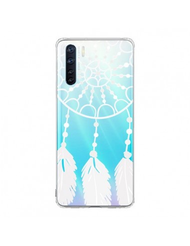 Coque Oppo Reno3 / A91 Attrape Rêves Blanc Dreamcatcher Transparente - Petit Griffin