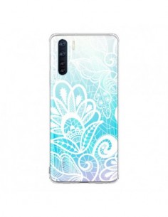 Coque Oppo Reno3 / A91 Lace Fleur Flower Blanc...
