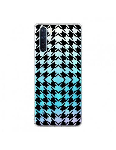 Coque Oppo Reno3 / A91 Vichy Carre Noir Transparente - Petit Griffin