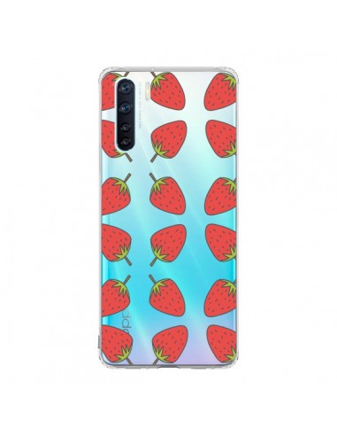 Coque Oppo Reno3 / A91 Fraise Fruit Strawberry Transparente - Petit Griffin