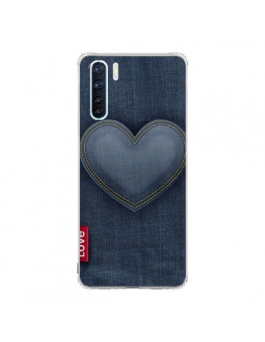 Coque Oppo Reno3 / A91 Love Coeur en Jean - Lassana