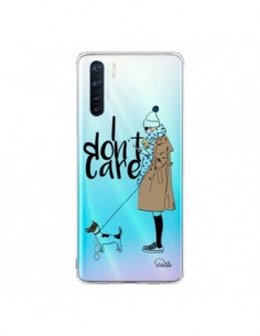 Coque Oppo Reno3 / A91 I don't care Fille Chien...