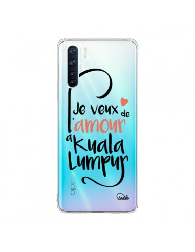 Coque Oppo Reno3 / A91 Je veux de l'amour à Kuala Lumpur Transparente - Lolo Santo