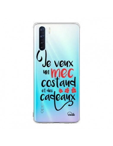 Coque Oppo Reno3 / A91 Je veux un mec costaud et des cadeaux Transparente - Lolo Santo