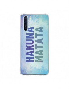 Coque Oppo Reno3 / A91 Hakuna Matata Roi Lion Bleu - Mary...