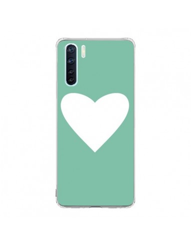 Coque Oppo Reno3 / A91 Coeur Mint Vert - Mary Nesrala