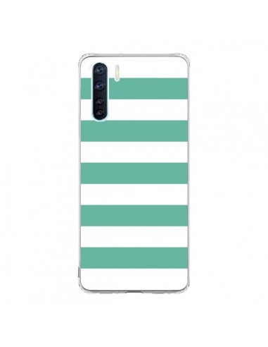 Coque Oppo Reno3 / A91 Bandes Mint Vert - Mary Nesrala