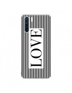 Coque Oppo Reno3 / A91 Love Noir et Blanc - Mary Nesrala