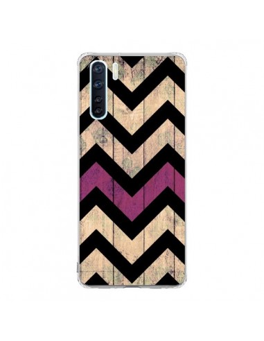 Coque Oppo Reno3 / A91 Chevron Vintage Bois Wood - Mary Nesrala