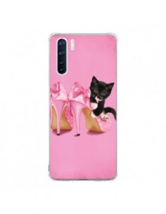 Coque Oppo Reno3 / A91 Chaton Chat Noir Kitten Chaussure...