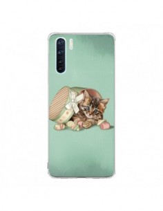 Coque Oppo Reno3 / A91 Chaton Chat Kitten Boite Bonbon...
