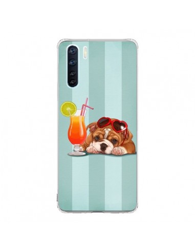 Coque Oppo Reno3 / A91 Chien Dog Cocktail Lunettes Coeur - Maryline Cazenave