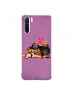 Coque Oppo Reno3 / A91 Chien Dog Halloween Sorciere...