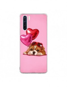 Coque Oppo Reno3 / A91 Chien Dog Lunettes Coeur Ballon -...