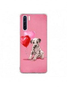 Coque Oppo Reno3 / A91 Chien Dog Dalmatien Ballon Coeur -...