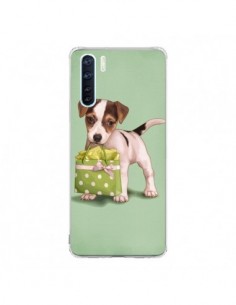 Coque Oppo Reno3 / A91 Chien Dog Shopping Sac Pois Vert -...
