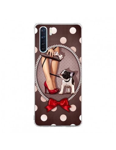 Coque Oppo Reno3 / A91 Lady Jambes Chien Dog Pois Noeud papillon - Maryline Cazenave