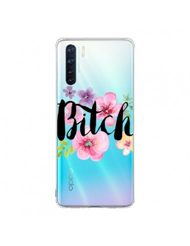 Coque Oppo Reno3 / A91 Bitch Flower Fleur Transparente - Maryline Cazenave