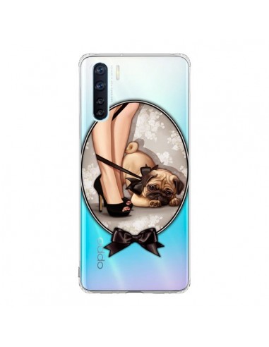 Coque Oppo Reno3 / A91 Lady Jambes Chien Bulldog Dog Noeud Papillon Transparente - Maryline Cazenave