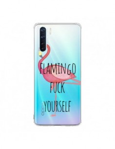 Coque Oppo Reno3 / A91 Flamingo Fuck Transparente -...