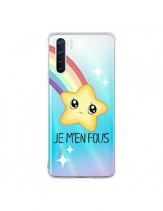 Coque Oppo Reno3 / A91 Etoile Je M'en Fous Transparente -...