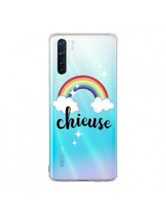 Coque Oppo Reno3 / A91 Chieuse Arc En Ciel Transparente -...