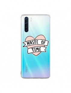 Coque Oppo Reno3 / A91 Waste Of Time Transparente -...