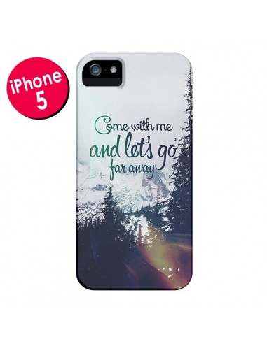 Coque Let's Go Far Away Snow Neige pour iPhone 5 et 5S - Eleaxart