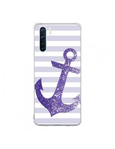 Coque Oppo Reno3 / A91 Ancre Violet Navire - Monica Martinez