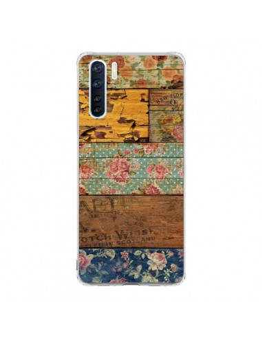 Coque Oppo Reno3 / A91 Barocco Style Bois - Maximilian San