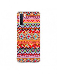 Coque Oppo Reno3 / A91 India Style Pattern Bois Azteque -...