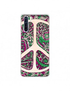 Coque Oppo Reno3 / A91 Peace and Love Azteque Vainilla -...