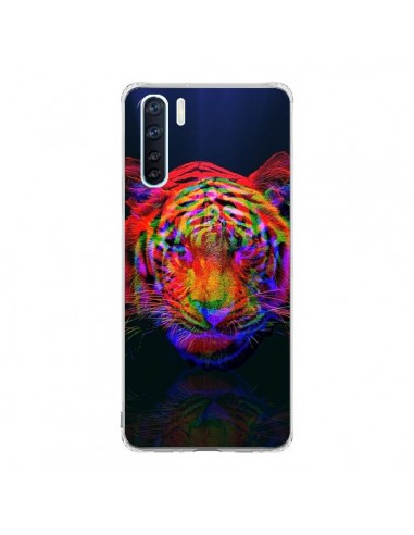 Coque Oppo Reno3 / A91 Tigre Beautiful Aberration - Maximilian San