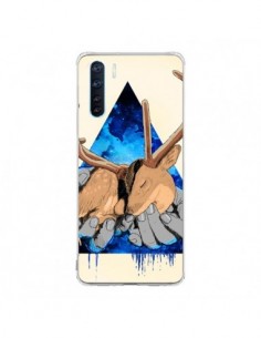 Coque Oppo Reno3 / A91 Cerf Triangle Seconde Chance -...