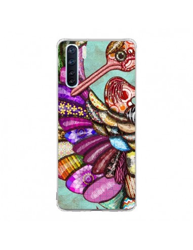 Coque Oppo Reno3 / A91 Paon Multicolore Eco Bird - Maximilian San