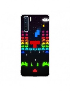 Coque Oppo Reno3 / A91 Invatris Space Invaders Tetris Jeu...