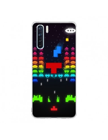 Coque Oppo Reno3 / A91 Invatris Space Invaders Tetris Jeu - Maximilian San