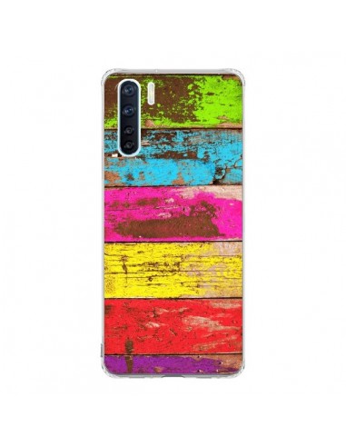 Coque Oppo Reno3 / A91 Bois Coloré Vintage - Maximilian San