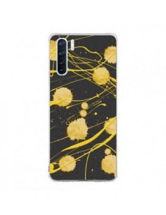 Coque Oppo Reno3 / A91 Gold Splash Peinture Art -...