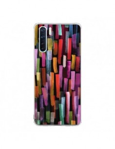 Coque Oppo Reno3 / A91 Colorful Brushstrokes Black -...