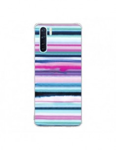 Coque Oppo Reno3 / A91 Degrade Stripes Watercolor Pink -...