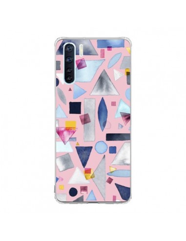 Coque Oppo Reno3 / A91 Geometric Pieces Pink - Ninola Design