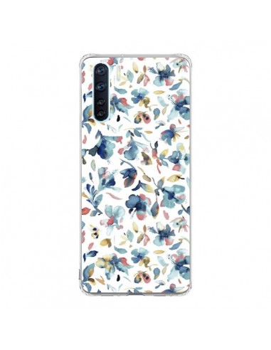 Coque Oppo Reno3 / A91 Watery Hibiscus Blue - Ninola Design