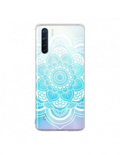 Coque Oppo Reno3 / A91 Mandala Blanc Azteque Transparente...