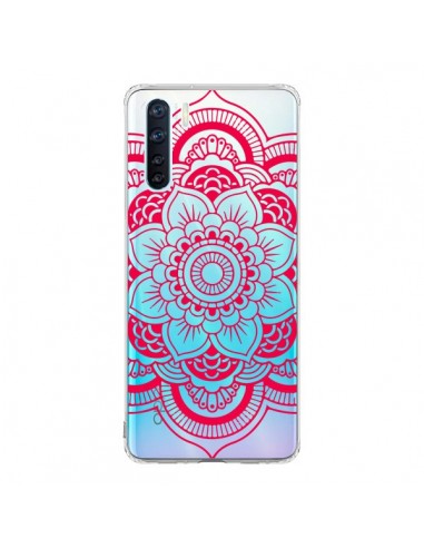 Coque Oppo Reno3 / A91 Mandala Rose Fushia Azteque Transparente - Nico