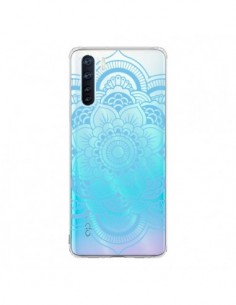 Coque Oppo Reno3 / A91 Mandala Bleu Azteque Transparente...